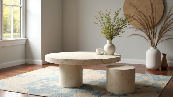 Les tables basses en travertin : élégance et praticité au quotidien